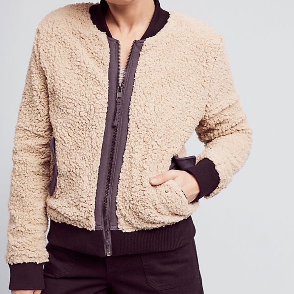 Anthropologie Blocked Sherpa Bomber by Marrakech